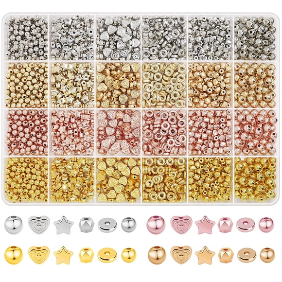 Juego de perlas espaciadoras Redtwo 2300 unidades para pulsera de amistad