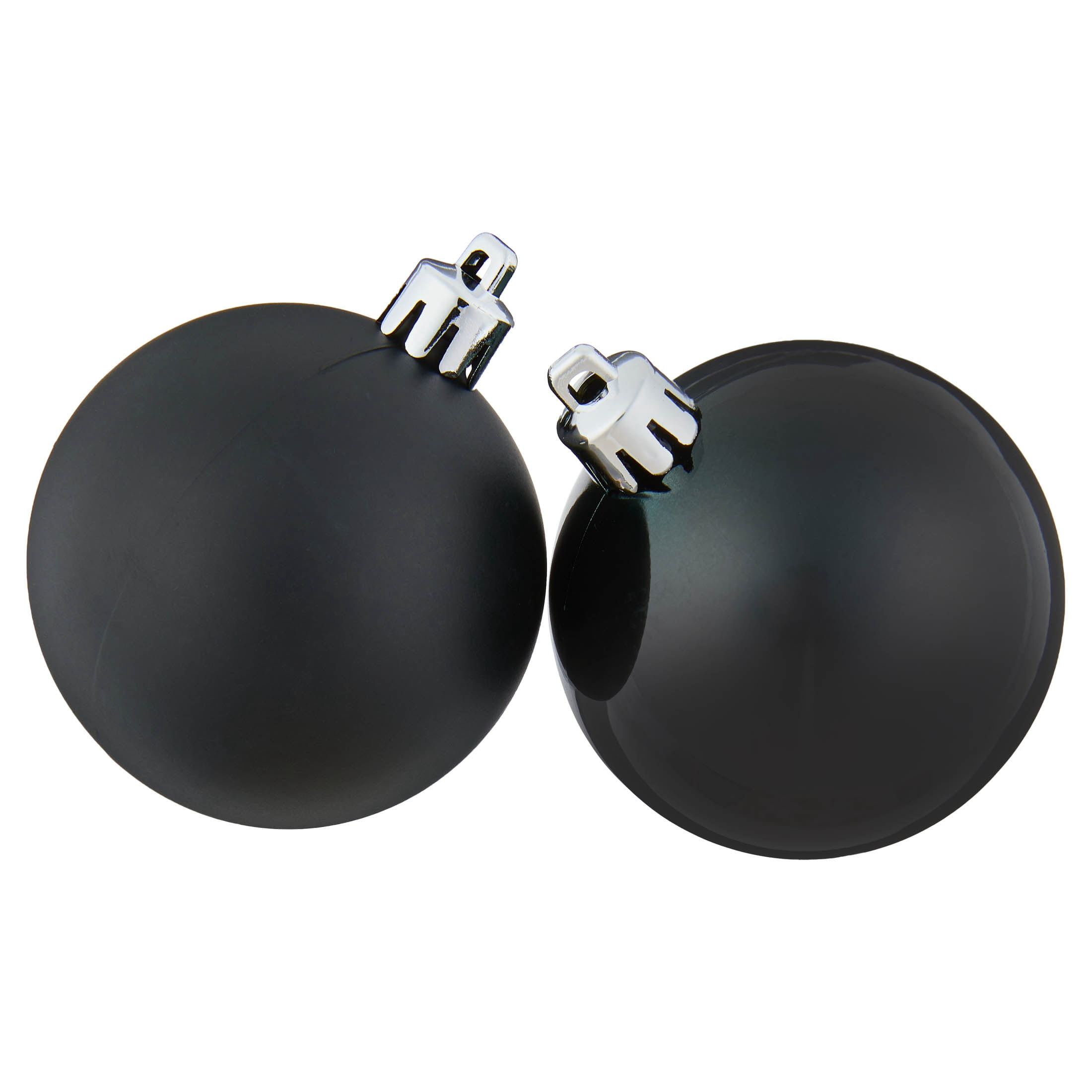 24-Count Black Ball Shatterproof Christmas Ornaments, 2.8", by Holiday Time
