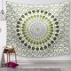 thumbnail image 1 of Fondo impreso teñido boho, tapiz de pared decorativo, verde, 1 of 2