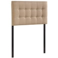 thumbnail image 3 of Modern Contemporary Twin Size Fabric Headboard, Beige Fabric - Elegant tufted button headboard, 3 of 4