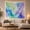 Fluid Ink Waves, variant on Blue Purple Ink Clouds on White Fabric, Dreamy Abstract Style for Abstract Art Fans, Aesthetic Wall Decor, Housewarming Gift, Tapestry Wall Hanging for Bedroom and Dorm
