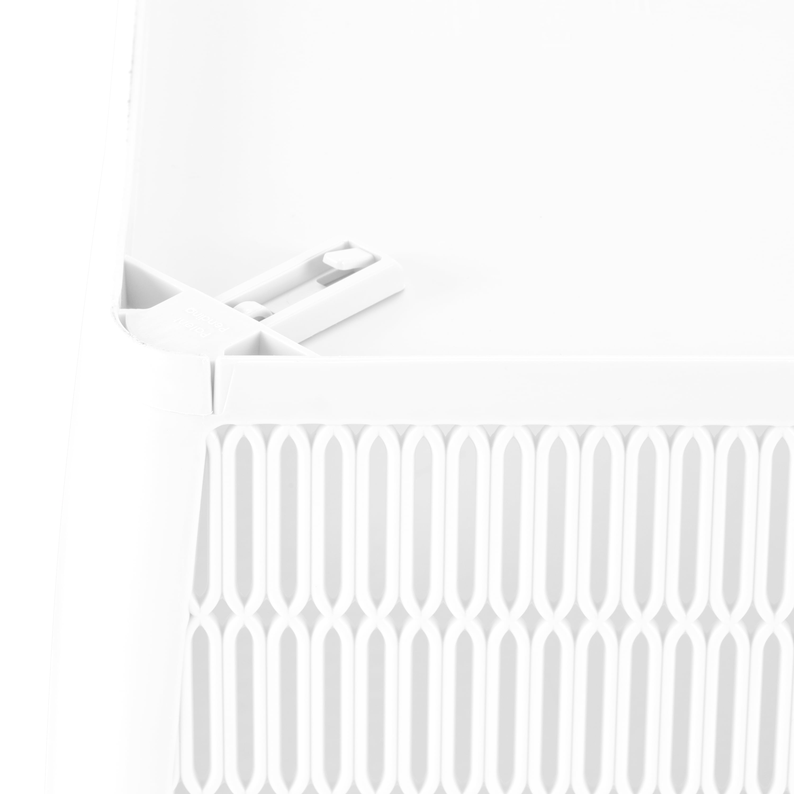 Simplify 4 Pack Slide 2 Stack It Small Plastic Storage Tote Baskets in White