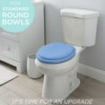 thumbnail image 3 of Bath Bliss Extra Soft Standard Round Toilet Seat Blue, 3 of 8