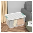 thumbnail image 4 of 85 Qt Storage Bins with Lids & Wheels - 4 Pack Clear Plastic Storage Containers - Large Storage Box for Clothes, Holiday Decorations, Toys - 24.8 x 18.1 x 13.4 Inch, 4 of 7