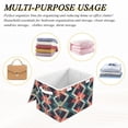 thumbnail image 6 of Yayeee Collapsible Storage Bin with Lid Fabric Closet Decorative Basket with Handles, Green Abstract, 6 of 7