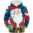 thumbnail image 4 of Christmas Hoodies for Men Oversize Ugly Christmas 3D Novelty Pullover Long Sleeve Holiday Sweatshirts, 4 of 6