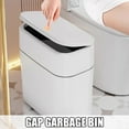 thumbnail image 2 of SDFGTstore Modern Press Top Plastic Trash Receptacle Effortlessly Waste Bin Waste Management for Family and Office Environment, 2 of 11