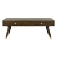 thumbnail image 3 of SAFAVIEH Levinson 2-Drawer Rustic Gold Cap Coffee Table, Brown, 3 of 10