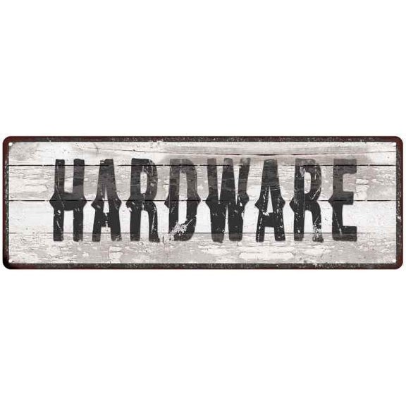 HARDWARE Ship Lap Look Country Chic 6x18 Metal Sign Wall Decor 206180044046