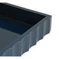 thumbnail image 4 of Kate and Laurel Lissi Decorative Rectangle Tray with Wavy Design, 16 x 12, Navy Blue, Modern Scalloped Serving Tray for Coffee Table Ottoman, Dining Table, or Entryway Catch-All Tray, 4 of 9