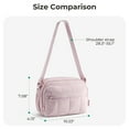 thumbnail image 6 of BAGSMART Crossbody Bags for Women Travel Purse, Medium Quilted Puffy cross body bag, Handbags Shoulder Purses, Dark Pink, 6 of 9