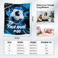 thumbnail image 6 of Personalized Soccer Throw Blanket - Soft Fuzzy Sports Throw Blankets for Boys Girls - Custom Soccer Theme Gifts for Soccer Player - 50x60 Inches Large Flannel Blanket for Sofa Couch, 6 of 6