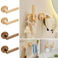 thumbnail image 4 of Storage Hook Rack - Beech White & Walnut Black, No Drilling Required, Strong Adhesive for Durable Mounting, 4 of 9