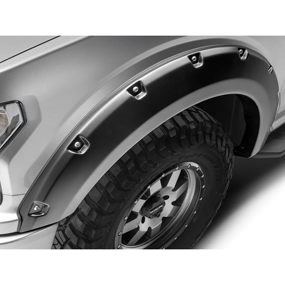 Bushwecker 20109-02 - Pocket Style MatteBlack Front Fender Flares For Ford F-150
