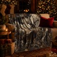 thumbnail image 3 of Majestic Buck Rustic Forest, Peaceful Mountain Lake Scene, Warm Flannel Blanket for Cabin and Lodge with Detailed Artwork, Outdoor Lovers Thanksgiving Gift, Artistic Home Decor, 3 of 7
