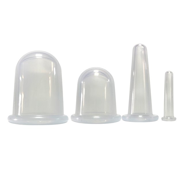 Ventosas de vacío Ventosas de silicona Juego de ventosas para masaje facial y corporal 1 pieza blanco JM