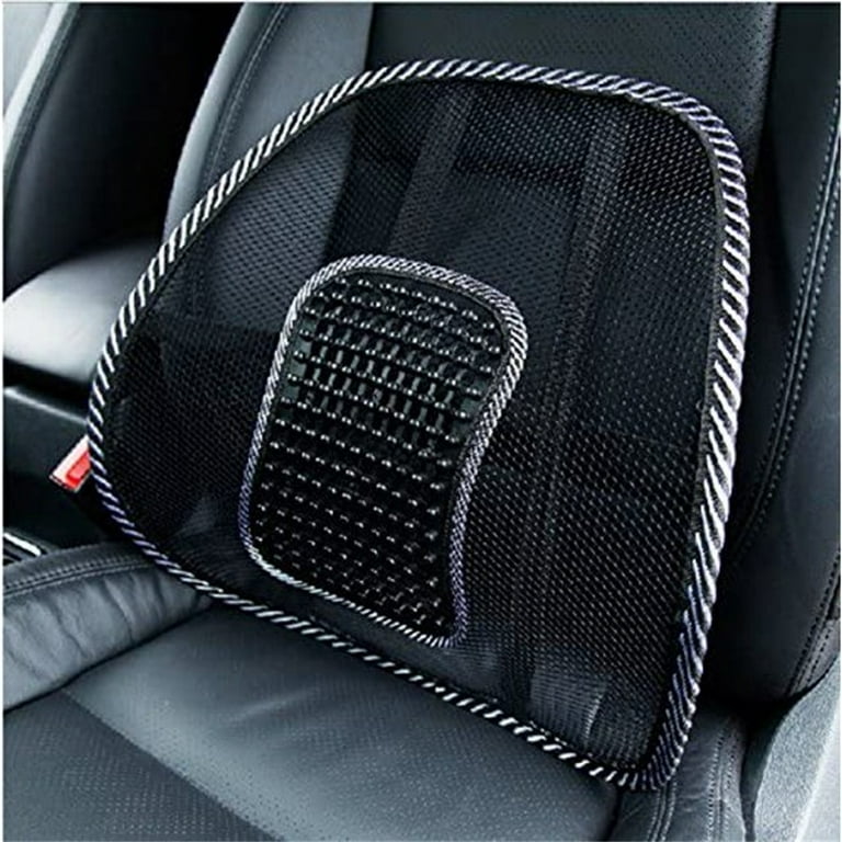 Car Back Support Chair Wood Beads Chair Support Massage Lumbar Waist Cushion  Mesh Ventilate Cushion Pad For Car Office Trusted - AliExpress