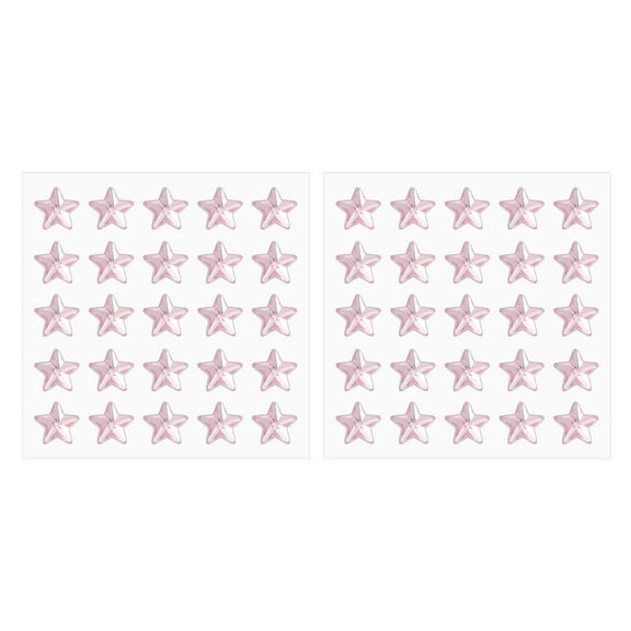 Uxcell Star Stickers, Self Adhesive Acrylic Star Rhinestones Jewel Sticker Crystal Embellishment Sheet for Crafting Pink