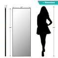 thumbnail image 3 of Costway 59''Full Length Body Mirror Aluminum Frame Leaning Hanging Dressing Mirror Black, 3 of 10