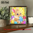 thumbnail image 5 of 2D Flat, 1pc Hand-Painted-Style Rabbit Easter Egg Suncatcher - 8x8 Inch Vintage Stained - Effect Acrylic Window Wall Hanging Decor, Spring Bunny Art for Home,, Easter Egg Hunt Party Suncatcher Han, 5 of 9