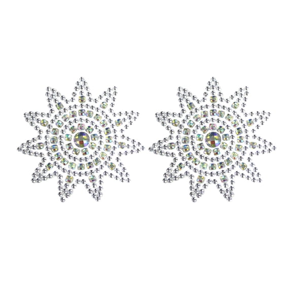 Sass Chick Reusable Star and Sun Rhinestone Pasties - 3D Crystal and Gems Nipple Covers