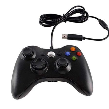 Generic Xbox 360 Wired Controller For Windows And Xbox 360 Console Black Walmart Com Walmart Com