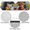 thumbnail image 7 of Binienty Sunflower Highland Cow Print Sun Shade For Car Windshield Easy Installation Universal Compatible with Jeep Gladiator JT 2020-2025 Reflect UV Car Window Sunshade Folding Auto Sun Blocker, 7 of 7