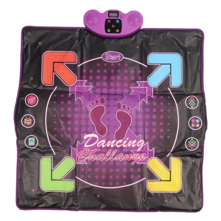 M Buder Wireless Bluetooth Dance Mat with Microphone, Light Up Electronic Dance Pad for Kids, 4 Gaming Modes, Built-in Music & AUX, 33.46 x 35.43 in / 85 x 90 cm
