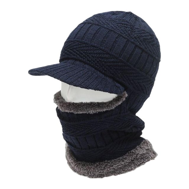 Gorro de Invierno, Cómodo, Cálido, para Adultos, Protección para El Cuello, Orejas, Sombrero Unido Al Aire Libre para en Monopatín, Motociclismo Azul shamjiam Sombrero a prueba de viento