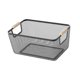 thumbnail image 5 of Cesta de almacenamiento de alambre de metal con asas de madera, contenedor de malla portátil para gabinete, despensa, regalos, refrigerios, maquillaje 25 cm x 17 cm x 11 cm, 5 of 8