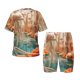 thumbnail image 1 of Balery Fantasy Underwater Jellyfish Conjunto de Pijama Infantil de Manga Corta con Estampado – Ropa de Dormir de Algodón Suave-4X-Large, 1 of 4