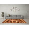 thumbnail image 3 of Ahgly Company Indoor Rectangle Oriental Orange Modern Area Rugs, 3' x 5', 3 of 4
