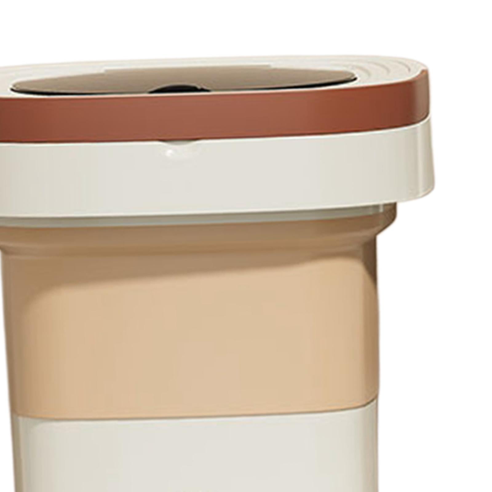 Foldable Mini Washing Machine Folding Washing Machine, Mini Portable Clothes Washer, 8L Powerful Compact Small Washer for Home, RV, Baby Clothes Beige