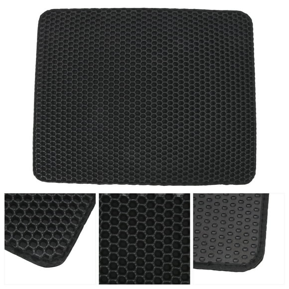 Cat Litter Mat, Double Layer ENVELOPE DESIGN Litter Trapping Mat, Prevent Slip Waterproof Urine Proof Kitty Litter Mat, Easy Clean Litter Scatter Control