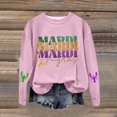 thumbnail image 2 of Tweang Mardi Gras Shirts for Women Sequin Mardi Gras Tops for Women Blazer Jackets for Women Mardi Gras Carnival Shirts Carnival Sweatshirt Womens Sweatshirt Pink 1 L, 2 of 4