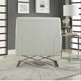 thumbnail image 6 of ACME Rafael Accent Chair in White PU & Stainless Steel 59784, 6 of 6