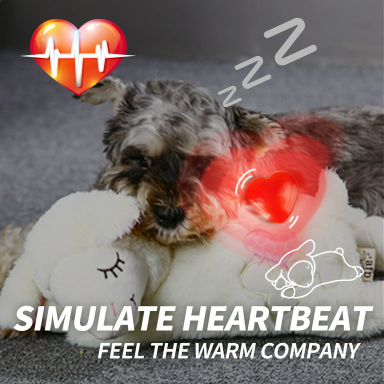 Heartbeat Plush Dog Toy - Actual feel Heartbeat Helps for Dog Anxiety  Relief and Calming Aid - Stuffed Dog Toys With 2 Disposable Heat Packs -  Comfort Toy for Puppy Dogs Cats
