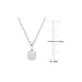 thumbnail image 3 of 3/5 Carat (Ctw) Opal Solitaire Pendant Necklace in Sterling Silver with Chain for Women, 3 of 6