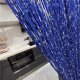 thumbnail image 1 of Panel de puerta con cuerda dividida Curtain Ave, borla, 100 x 200 cm, color azul real, 1 of 6