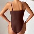 thumbnail image 5 of Gibobby Ropa interior mujer Liguero con Medias y Tanga Lingerie Set de Dormir Mujer Lenceria Mujer Talla Grande Mujer Sexy Bralette y Tanga Pijamas en Pareja(Café, M), 5 of 5