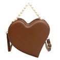 thumbnail image 2 of Bolsa Moda mujer bolso de hombro Vintage PU cuero niñas amor corazón perla bolsos Tmvgtek Para estrenar, 2 of 9