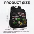 thumbnail image 7 of Jeiento Tractor Preschool Backpack for Toddler Girls, American Flag 13.5 Inch Kids School Bag, Lightweight Bookbag with 2 Mesh Side Pockets for Kindergarten, 7 of 7