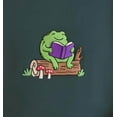 thumbnail image 2 of Frog Reading On A Log Embroidered Shirt, Frog Embroidered Shirt, Cute Amphibian Shirt, I Like Frogs Shirt, Nature Lover Gift, Mushroom Shirt, 2 of 5