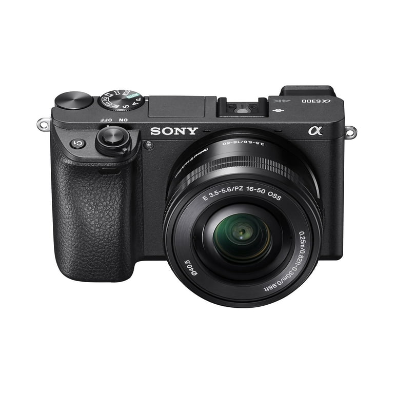 Sony α6300 + SELP1650 Sony Alpha a6300 Mirrorless Camera, 16-50mm E-Mount Lens, 4K Video