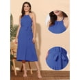 thumbnail image 2 of Unique Bargains Women's Solid Color Loose Swing Casual Sleeveless A-Line Summer Dress S Royal Blue, 2 of 6