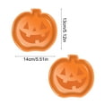 thumbnail image 3 of yulier 2 Pcs Halloween Pumpkin Shaped Plastic Plates, Thanksgiving Party Supplies Decorations Halloween Candy Plates Snack Serving Trays Table Decor, 3 of 6
