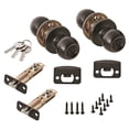thumbnail image 3 of Hyper Tough Two Keyed Entry Ball Locking Doorknobs Oil Rubbed Bronze Finish Twin Pack, 3 of 6