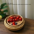 thumbnail image 5 of Natural Rattan Fruit Bowl, Round Tray for Snacks, Desserts,   Produce, 5 of 6