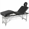 thumbnail image 1 of vidaXL Black Foldable Massage Table 4 Zones with Aluminium Frame, 1 of 1
