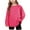 Hot Pink, variant on Girls Oversized Tshirts Kids Long Sleeve Crewneck Shirts Casual Loose Spring Fall Tees Tops Basic Pullover 5-14 Years